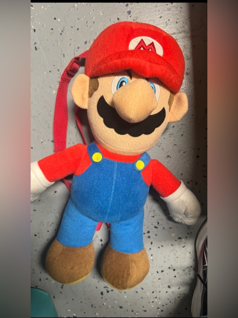 Super Mario Plush Backpack - Red & Blue Kids Toy